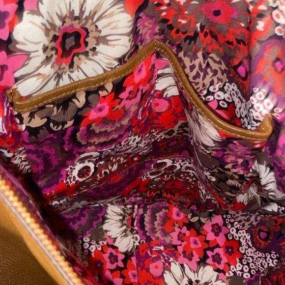 Vera Bradley Brown Leather Shoulder Bag - Picture 9 of 10